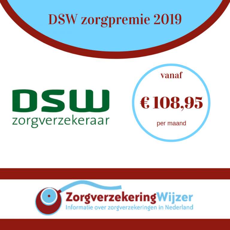 DSW zorgpremie 2019 stijgt met 4,50 euro per maand