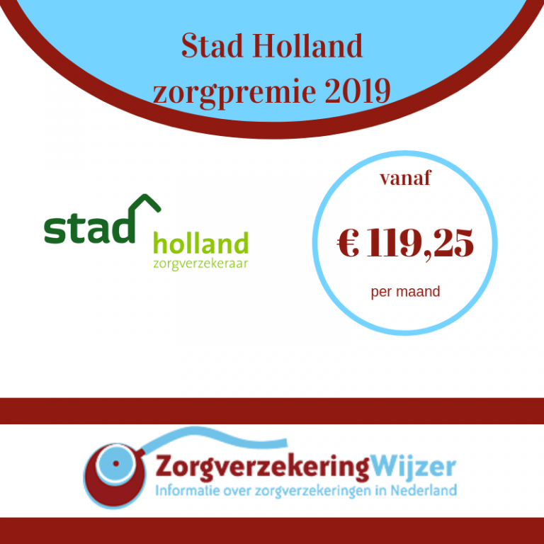 Stad Holland zorgpremie 2019 stijgt 8,75 per maand
